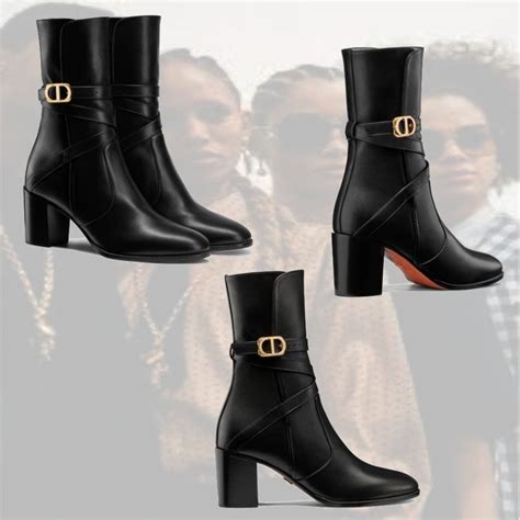 d major boots dior black|Dior empreinte ankle boot.